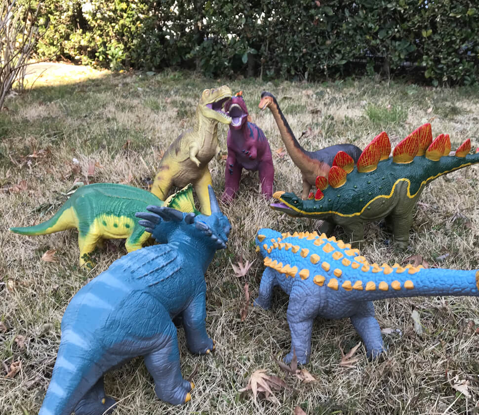 息子の恐竜遊びを見てたくさん驚かされました