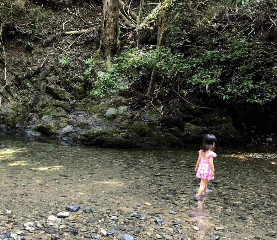 本格的に泳ぐとき以外は子供のひざ下より浅い場所が安全です