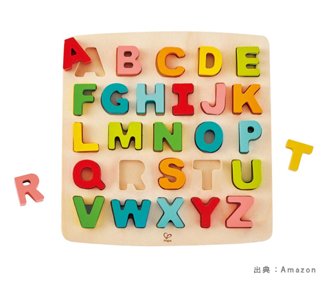 『アルファベット』の並びを学ぶおもちゃの参考画像（１）