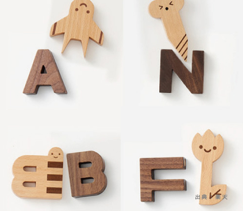『アルファベット』文字の形状を学ぶおもちゃの参考画像（５）