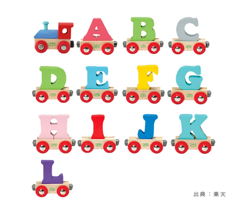 『アルファベット』文字の形状を学ぶおもちゃの参考画像（８）