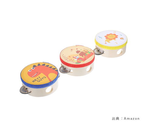 太鼓のついた『タンバリン』のおもちゃの参考画像（４）