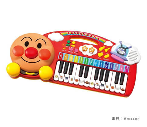 置いて遊べる・持ち運びしやすい『ミニ・ピアノ』のおもちゃの参考画像（１）
