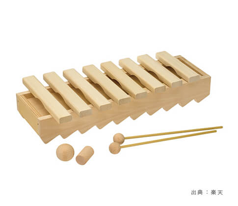 無塗装（白木）の『木琴・シロフォン』のおもちゃの参考画像（２）