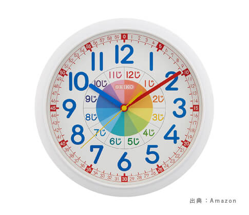 分表示も細かく示されている『知育時計・時計玩具』の参考画像（１）