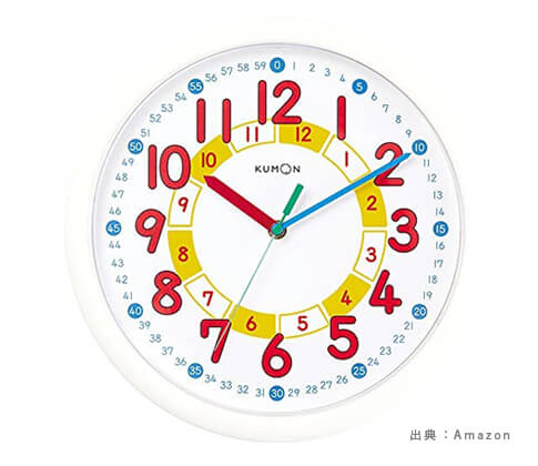 分表示も細かく示されている『知育時計・時計玩具』の参考画像（５）