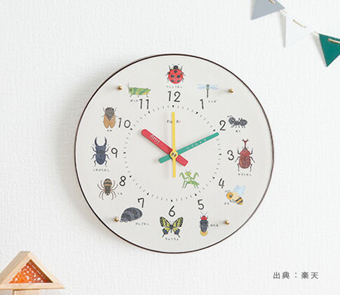 生き物などが描かれた『知育時計・時計玩具』の参考画像（３）