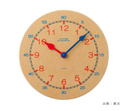 掛け時計（壁付け）タイプの『知育時計・時計玩具』の参考画像（２）