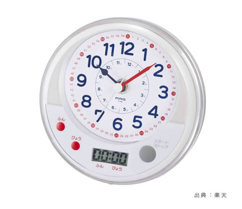 分表示も細かく示されている『知育時計・時計玩具』の参考画像（３）