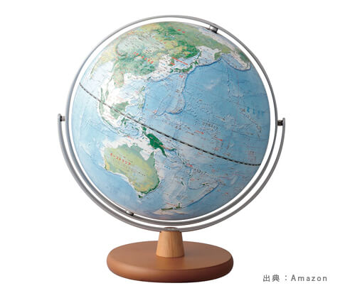 地勢図タイプの『地球儀』の参考画像（２）