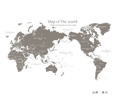 ウォールステッカーの『世界地図』の参考画像（４）