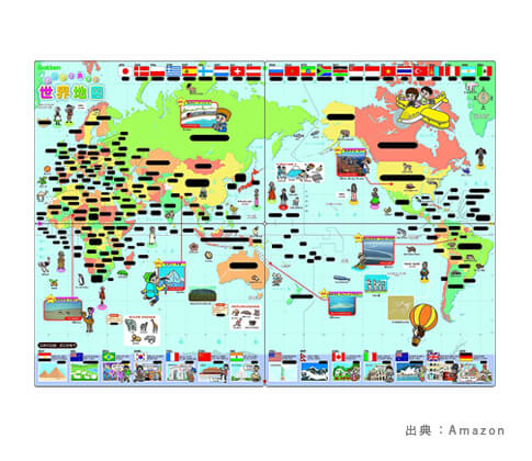 お風呂場で使える『世界地図』の参考画像（２）