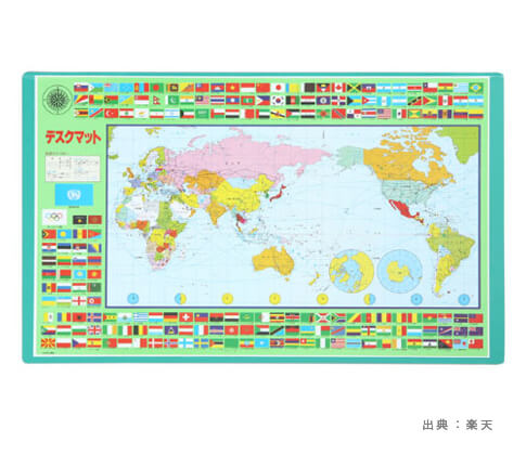 デスクマットの『世界地図』の参考画像（１）
