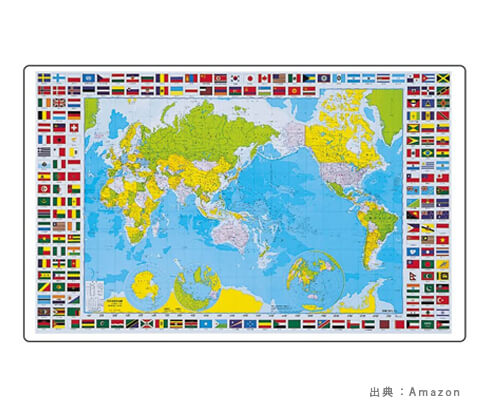 デスクマットの『世界地図』の参考画像（２）