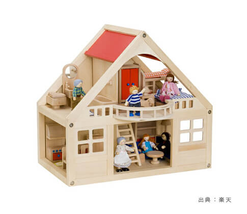 木製の『ドールハウス』おもちゃの参考画像（１）