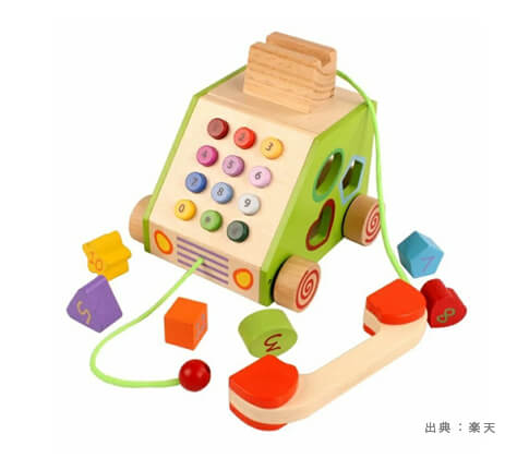 プッシュ式の『固定型電話（受話器）』おもちゃの参考画像（２）