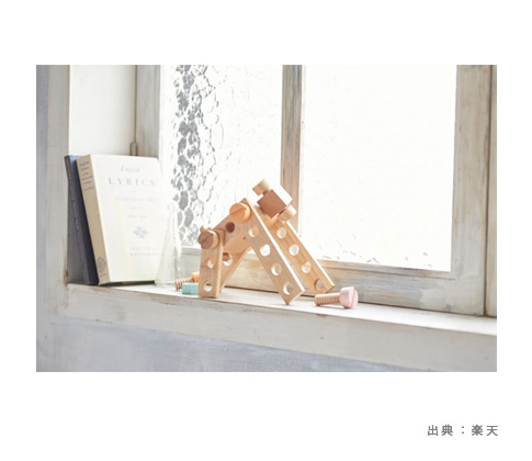板とボルトを組み合わせて形をつくる、ねじってDIYセットの例