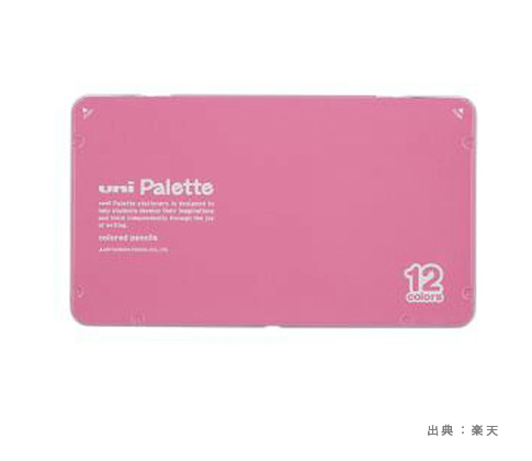 ユニ パレット 色えんぴつ12色