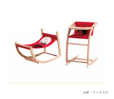 布のシートを巻いて調整するスクロールチェアプラスの例