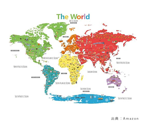 特大ランドマーク世界地図 DL3-1902