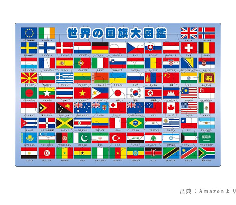 ピクチュアパズル 世界の国旗大図鑑 25-227（63ピース）